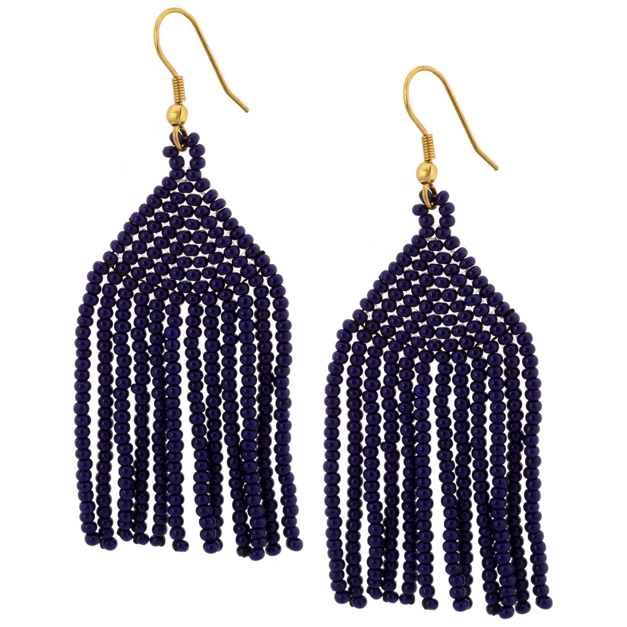 Brilliant Fringe Beaded Earrings Earrings - Fashion La Vie Bien Brilliant Fringe Beaded Earrings