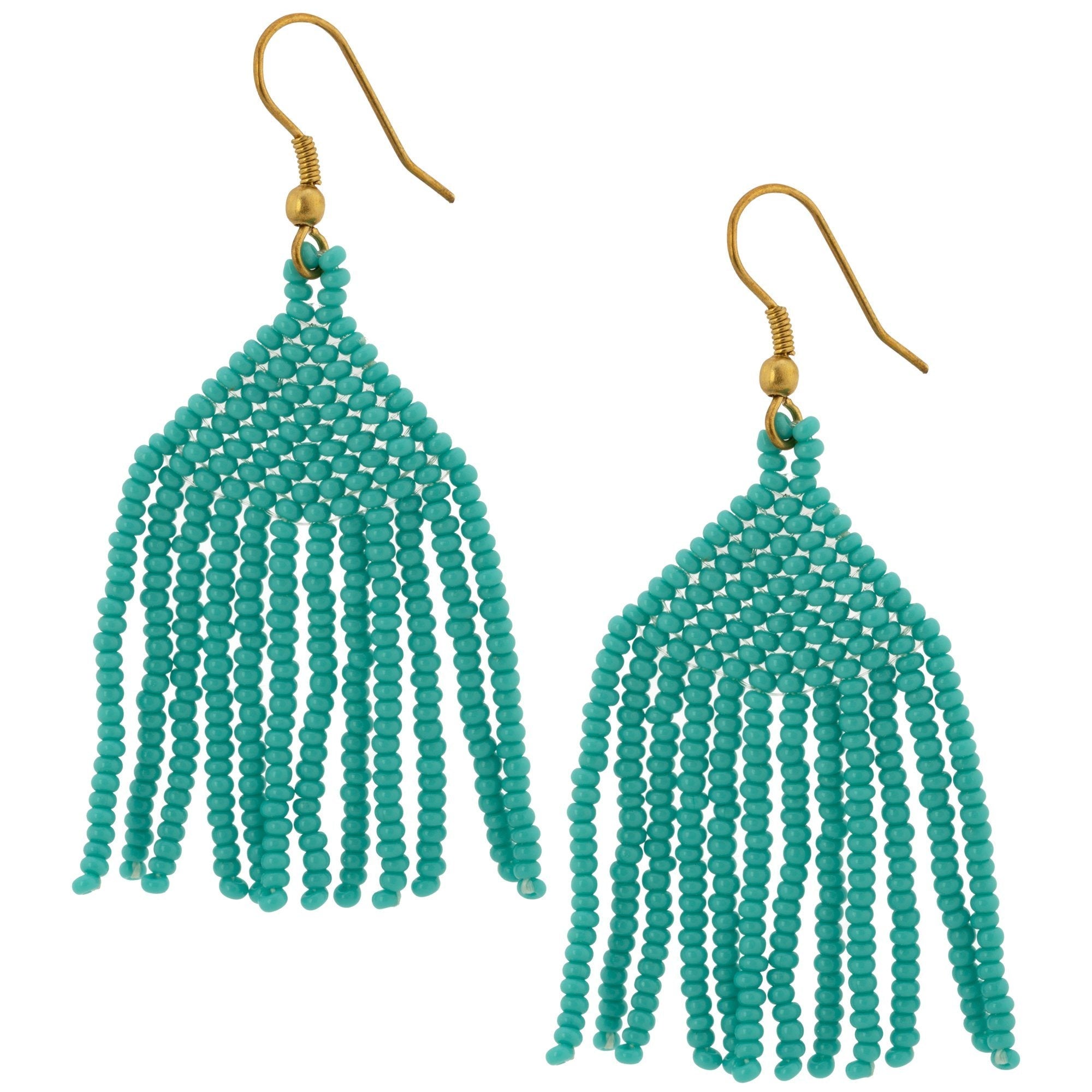 Brilliant Fringe Beaded Earrings Earrings - Fashion La Vie Bien Brilliant Fringe Beaded Earrings