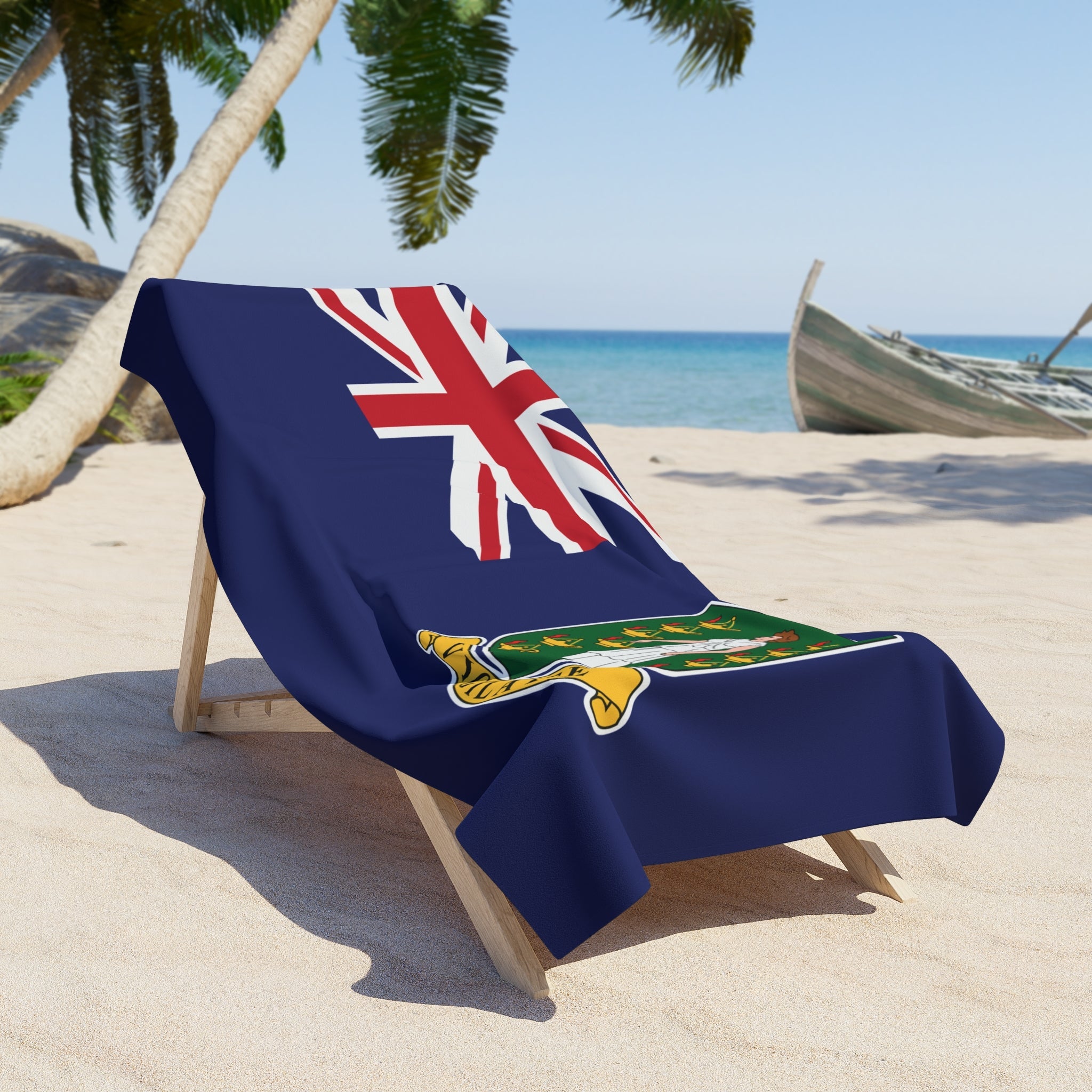 British Virgin Islands Flag Beach Towel Beach Towel (Generic Brand) La Vie Bien British Virgin Islands Flag Beach Towel