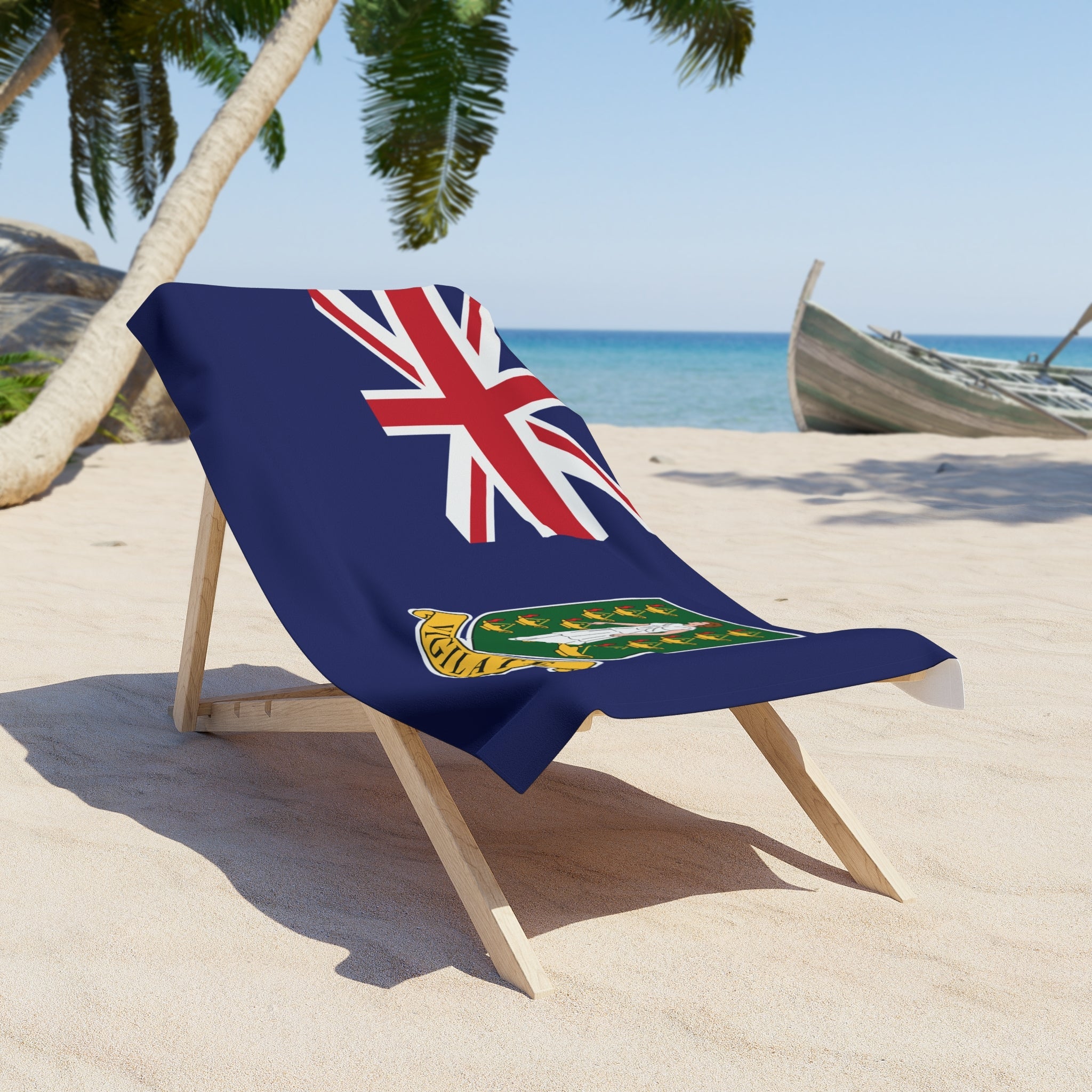British Virgin Islands Flag Beach Towel Beach Towel (Generic Brand) La Vie Bien British Virgin Islands Flag Beach Towel