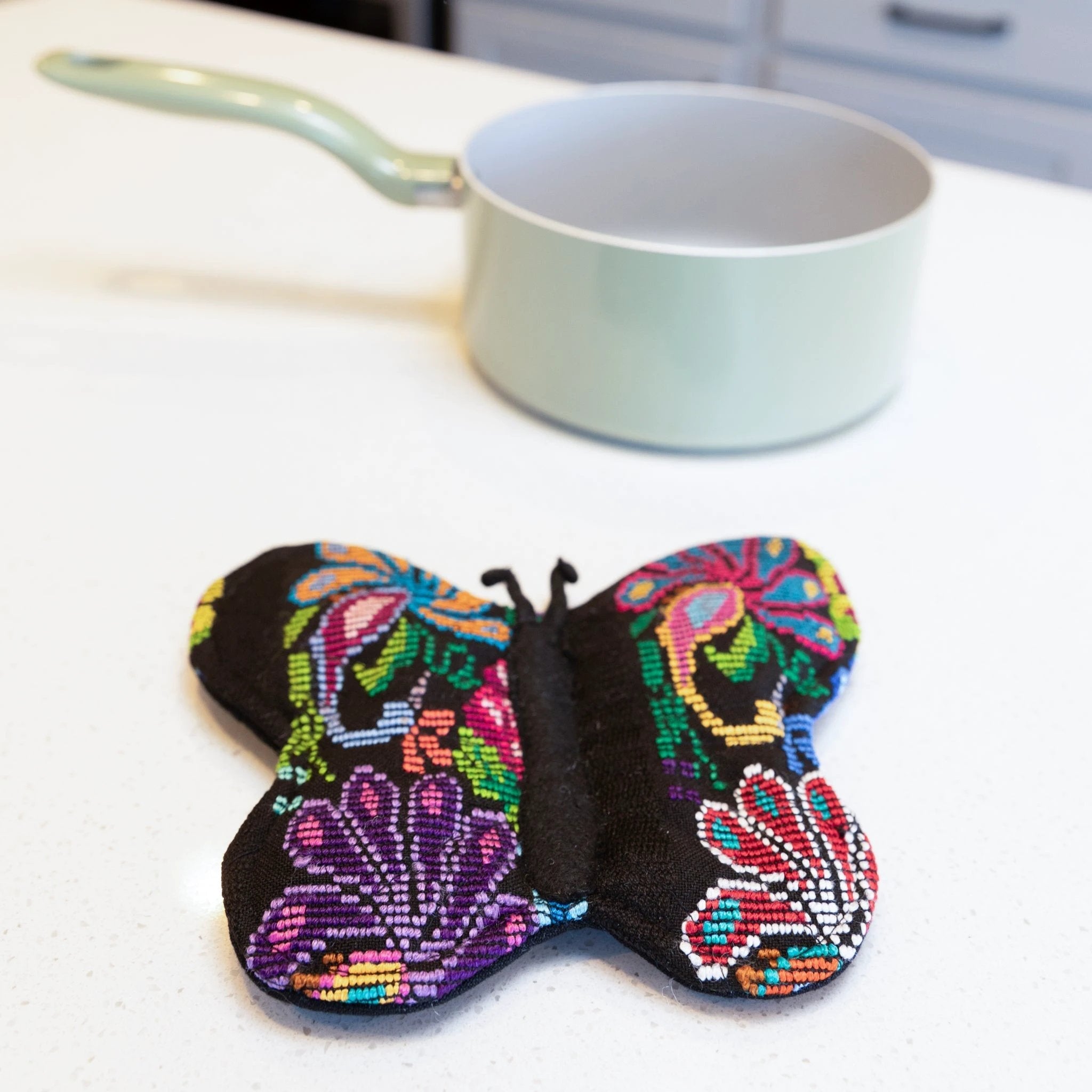 Brocade Butterfly Pot Holder by Upavim Crafts