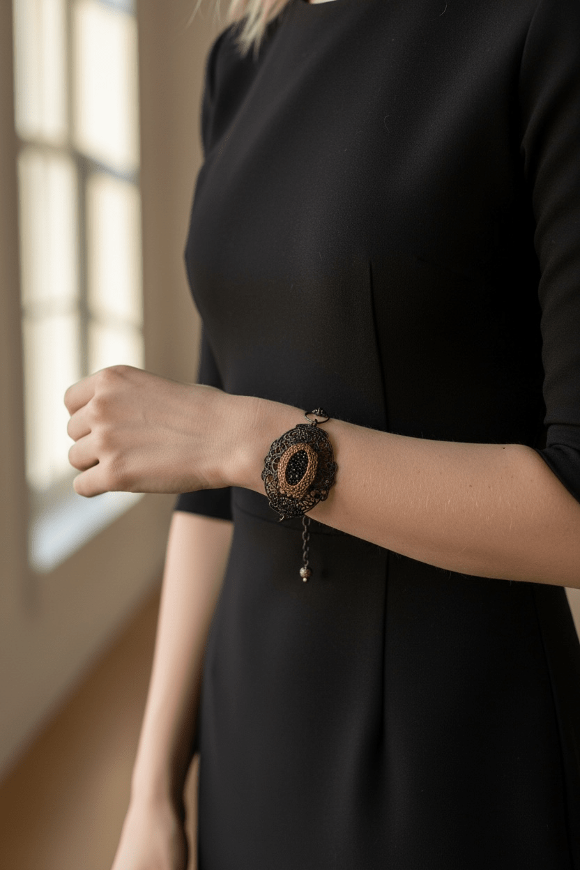 Bronze Filigree Bracelet Bracelet La Vie Bien Bronze Filigree Bracelet
