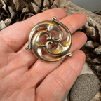 Bronze Gallo-Roman Triquetra Brooch - Bronze Historical Reproduction Pin Brooch La Vie Bien Bronze Gallo-Roman Triquetra Brooch - Bronze Historical Reproduction Pin
