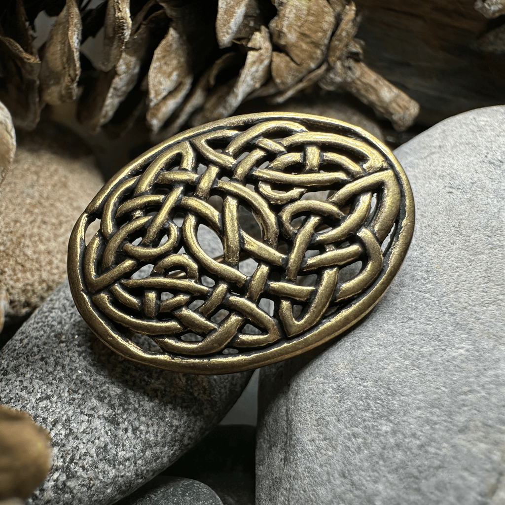 Bronze Infinity Celtic Brooch - Bronze Historical Reproduction Pin Brooch La Vie Bien Bronze Infinity Celtic Brooch - Bronze Historical Reproduction Pin