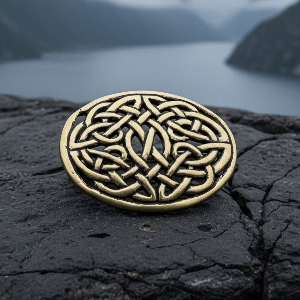 Bronze Infinity Celtic Brooch - Bronze Historical Reproduction Pin Brooch La Vie Bien Bronze Infinity Celtic Brooch - Bronze Historical Reproduction Pin