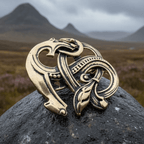 Bronze Viking Dragon Brooch - Bronze Historical Reproduction Pin Brooch La Vie Bien Bronze Viking Dragon Brooch - Bronze Historical Reproduction Pin