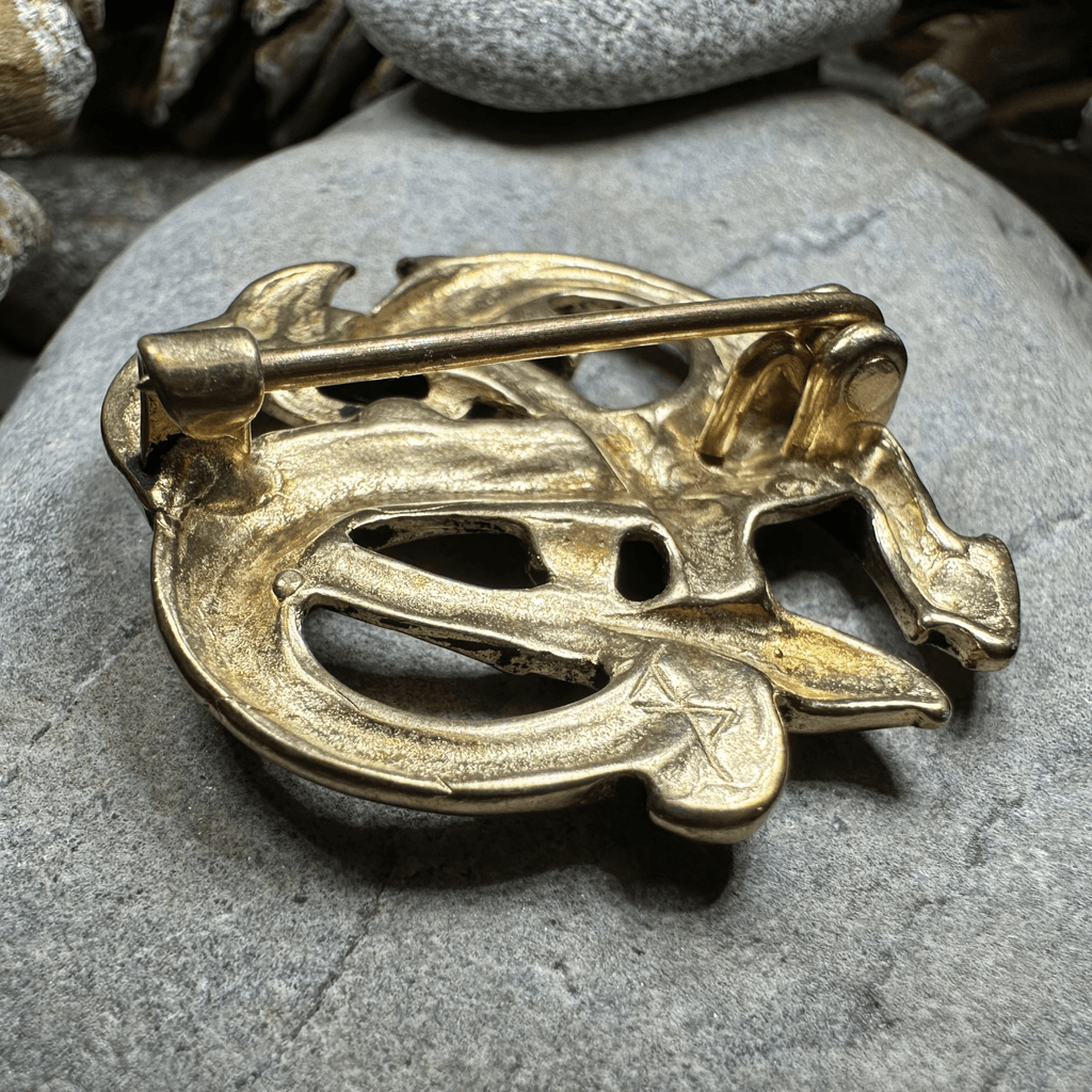 Bronze Viking Dragon Brooch - Bronze Historical Reproduction Pin Brooch La Vie Bien Bronze Viking Dragon Brooch - Bronze Historical Reproduction Pin