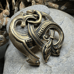 Bronze Viking Dragon Brooch - Bronze Historical Reproduction Pin Brooch La Vie Bien Bronze Viking Dragon Brooch - Bronze Historical Reproduction Pin