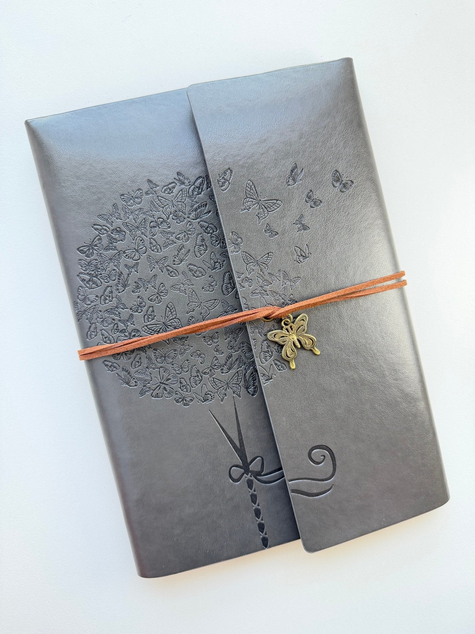 Brown A5 Vintage Faux Leather Binder Notebook Binder Notebook La Vie Bien Brown A5 Vintage Faux Leather Binder Notebook