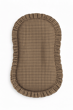 Brown Gingham Ruffle Baby Lounger Cover La Vie Bien Brown Gingham Ruffle Baby Lounger Cover