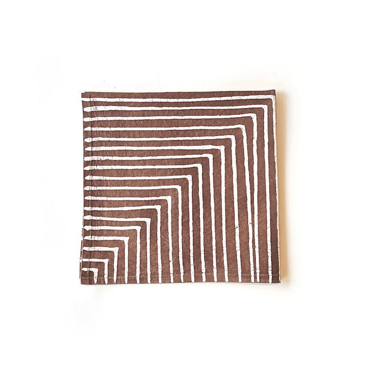 Brown Mitsetse Napkins - Set of 2 La Vie Bien Brown Mitsetse Napkins - Set of 2
