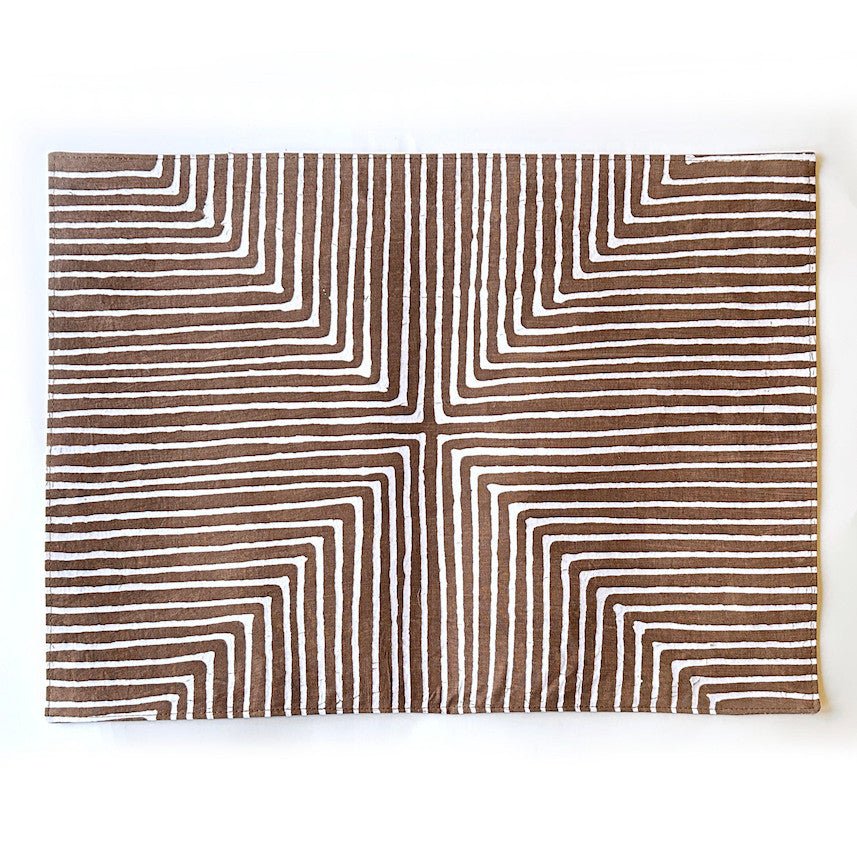 Brown Mitsetse Placemats - Set of 2 La Vie Bien Brown Mitsetse Placemats - Set of 2