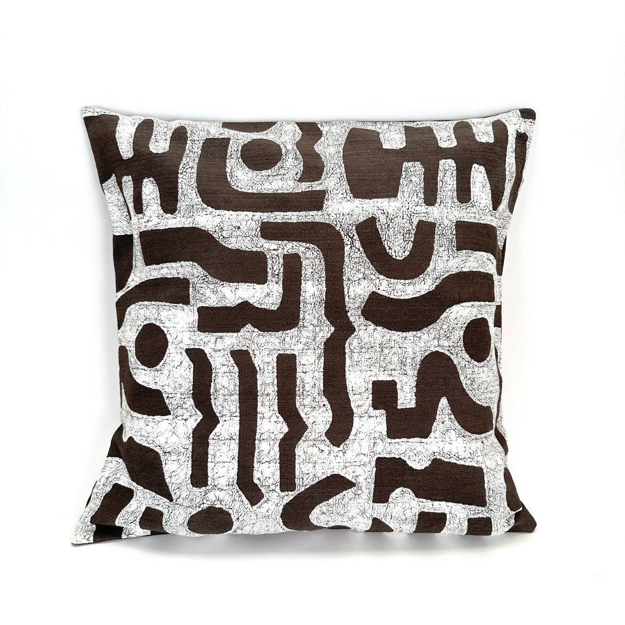 Brown + White Bogo Marks Pillow Cover La Vie Bien Brown + White Bogo Marks Pillow Cover