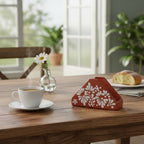 Brown & White Talavera Napkin Holder | Floral Glazed Design Talavera Napkin Holder La Vie Bien Brown & White Talavera Napkin Holder | Floral Glazed Design