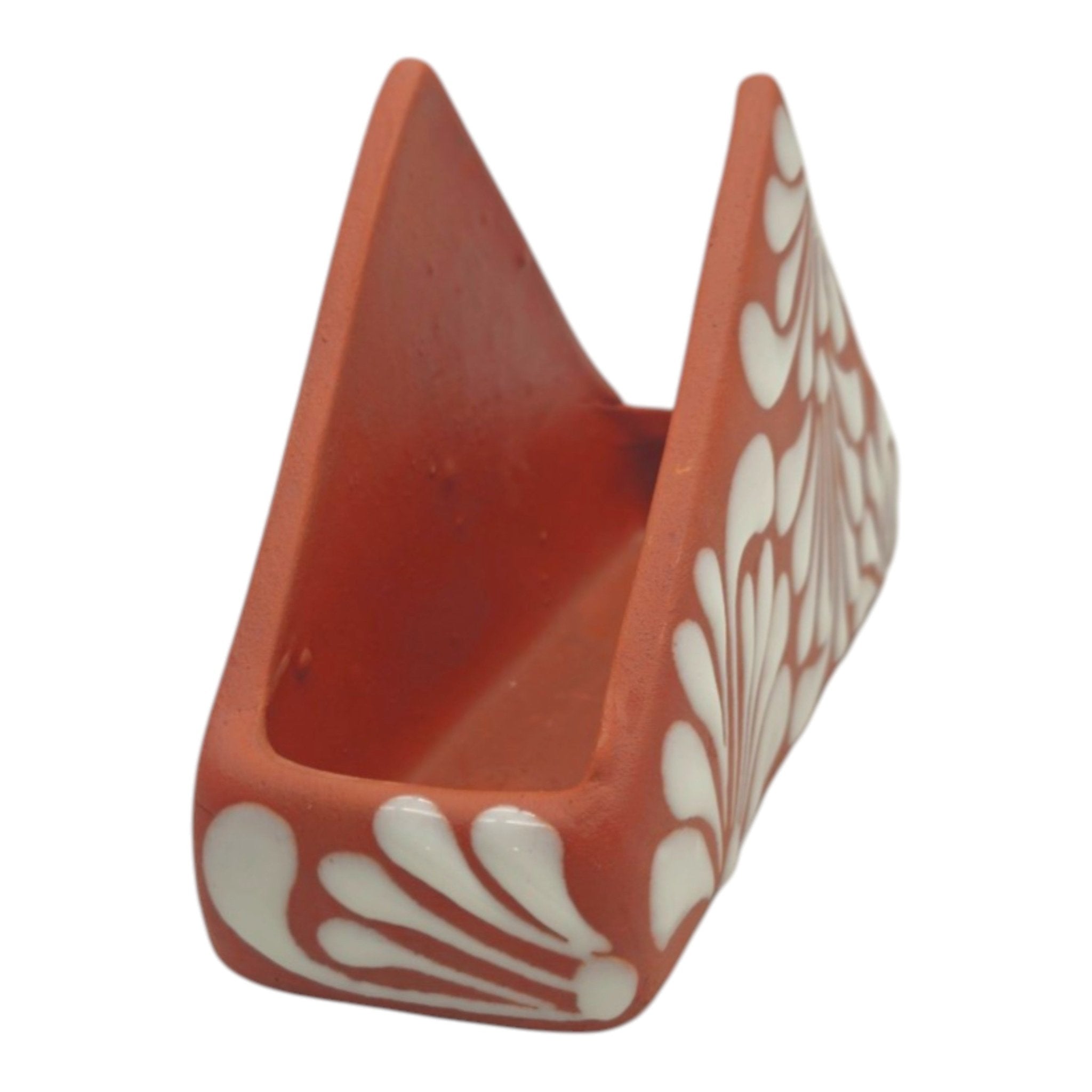 Brown & White Talavera Napkin Holder | Hand-Painted Mexican Decor Talavera Napkin Holder La Vie Bien Brown & White Talavera Napkin Holder | Hand-Painted Mexican Decor