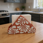 Brown & White Talavera Napkin Holder | Hand-Painted Mexican Decor Talavera Napkin Holder La Vie Bien Brown & White Talavera Napkin Holder | Hand-Painted Mexican Decor