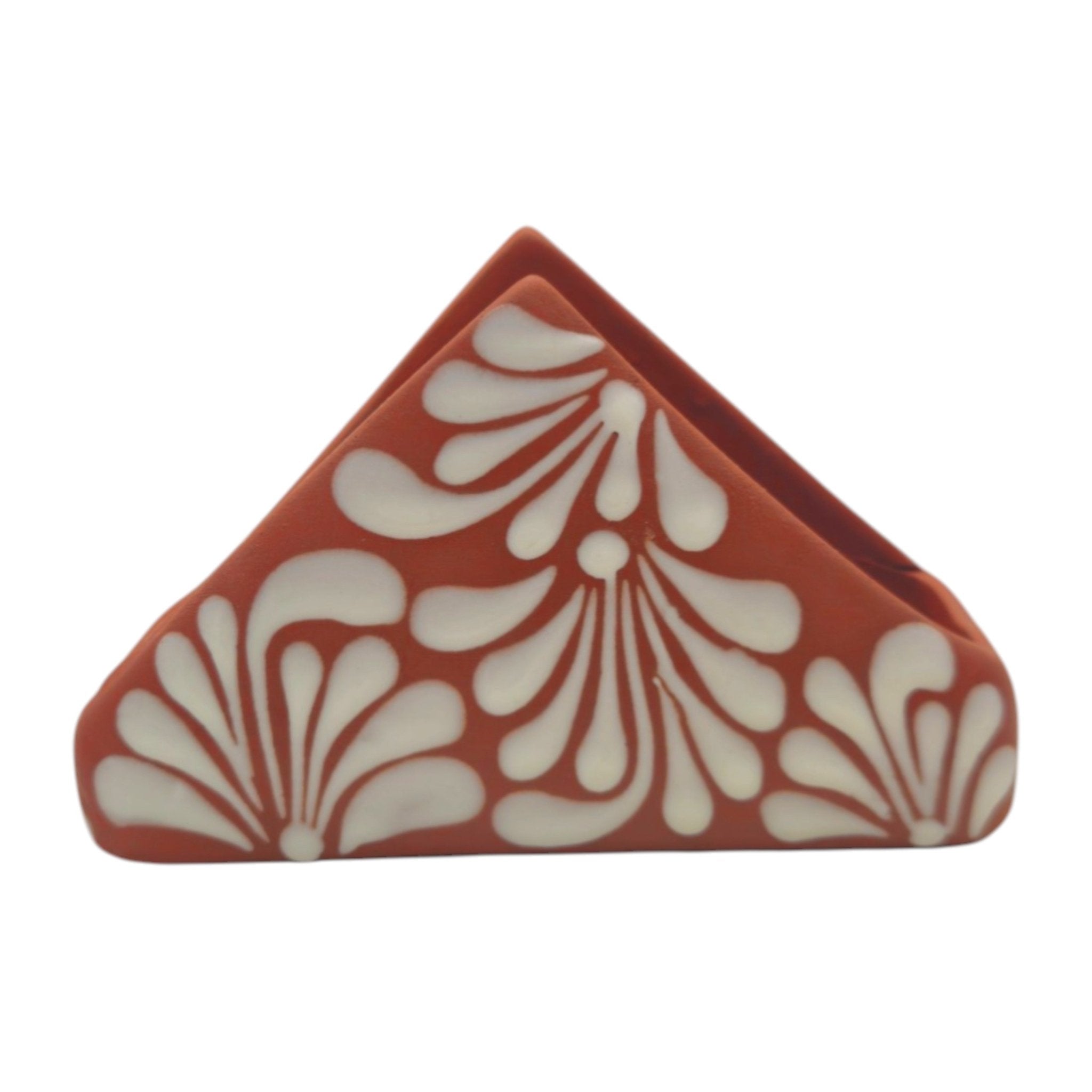 Brown & White Talavera Napkin Holder | Hand-Painted Mexican Decor Talavera Napkin Holder La Vie Bien Brown & White Talavera Napkin Holder | Hand-Painted Mexican Decor