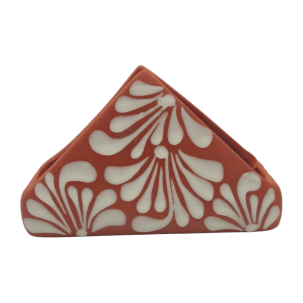 Brown & White Talavera Napkin Holder | Hand-Painted Mexican Decor Talavera Napkin Holder La Vie Bien Brown & White Talavera Napkin Holder | Hand-Painted Mexican Decor