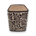 Brown & White Talavera Purse Planter | Handmade Pot