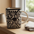 Brown & White Talavera Purse Planter | Handmade Pot Talavera Flower Pot La Vie Bien Brown & White Talavera Purse Planter | Handmade Pot