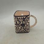 Brown & White Talavera Purse Planter | Handmade Pot