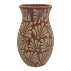 Brown & White Talavera Relief Vase | Hand-Painted Pottery Talavera Planter La Vie Bien Brown & White Talavera Relief Vase | Hand-Painted Pottery