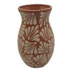 Brown & White Talavera Relief Vase | Hand-Painted Pottery Talavera Planter La Vie Bien Brown & White Talavera Relief Vase | Hand-Painted Pottery