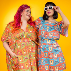 Brownstone Betties Midi Caftan in Pumpkin & Olive Caftan La Vie Bien Brownstone Betties Midi Caftan in Pumpkin & Olive