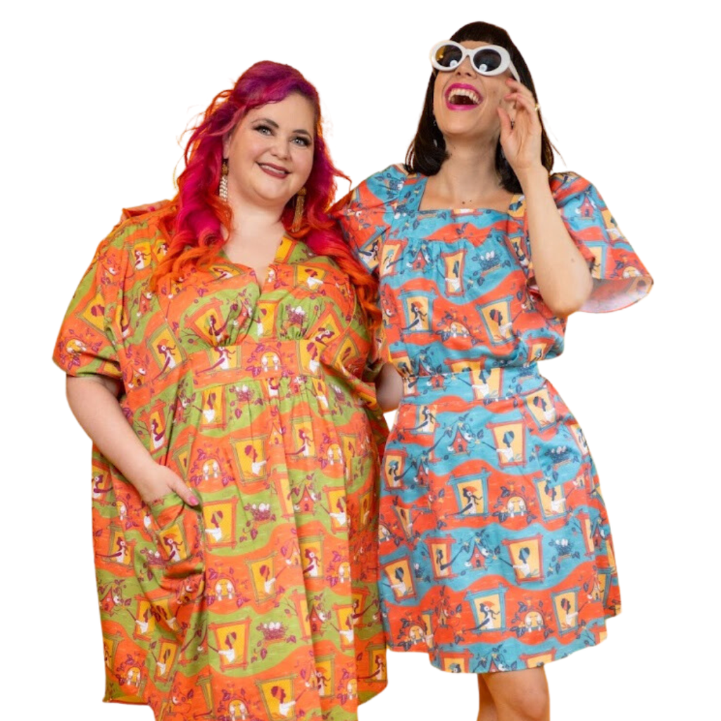 Brownstone Betties Midi Caftan in Pumpkin & Olive Caftan La Vie Bien Brownstone Betties Midi Caftan in Pumpkin & Olive