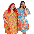 Brownstone Betties Midi Caftan in Pumpkin & Olive Caftan La Vie Bien Brownstone Betties Midi Caftan in Pumpkin & Olive