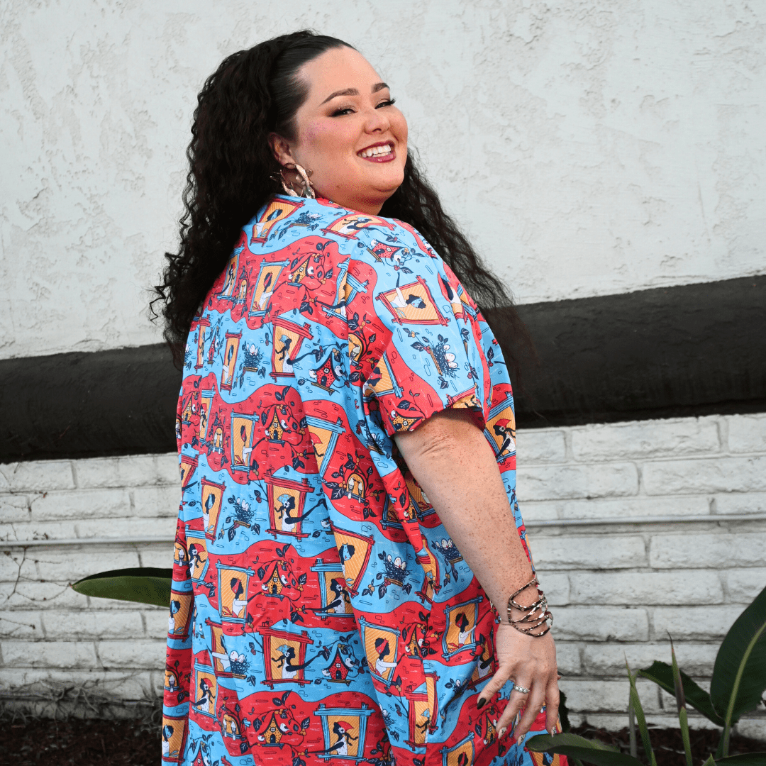 Brownstone Betties Midi Caftan in Red & Blue Caftan La Vie Bien Brownstone Betties Midi Caftan in Red & Blue
