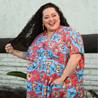 Brownstone Betties Midi Caftan in Red & Blue Caftan La Vie Bien Brownstone Betties Midi Caftan in Red & Blue
