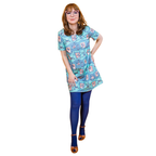 Brownstone Betties Tunic in Aqua & Peach Tunic La Vie Bien Brownstone Betties Tunic in Aqua & Peach