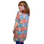 Brownstone Betties Tunic in Red and Blue Tunic La Vie Bien Brownstone Betties Tunic in Red and Blue