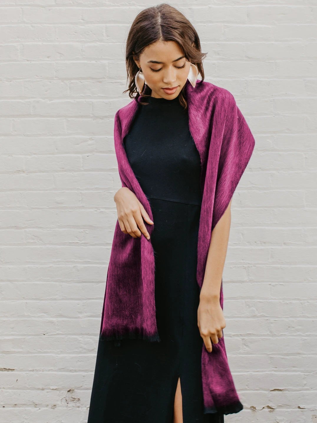 Brushed Alpaca Solid Scarf by Ash & Rose