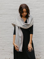 Brushed Alpaca Striped Scarf by Ash & Rose