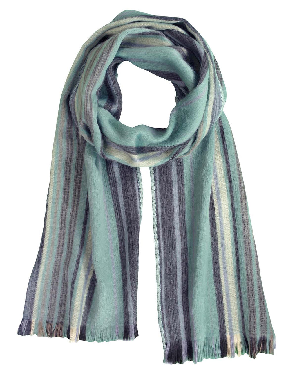 Brushed Alpaca Striped Scarf Scarf La Vie Bien Brushed Alpaca Striped Scarf