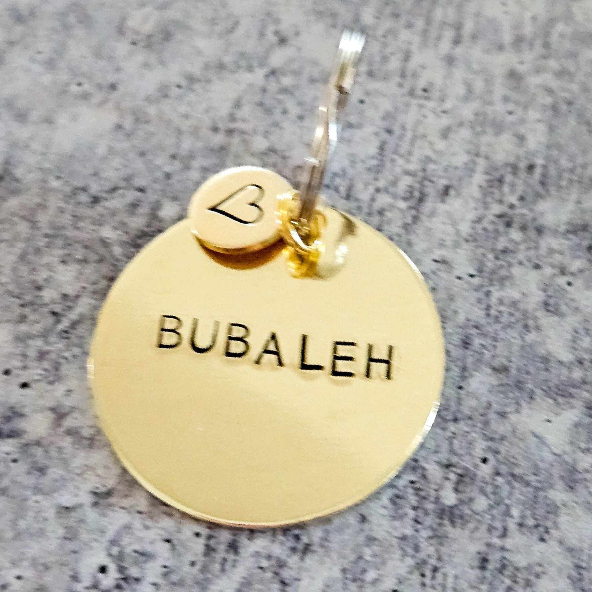 Bubaleh Hand Stamped Brass Keychain
