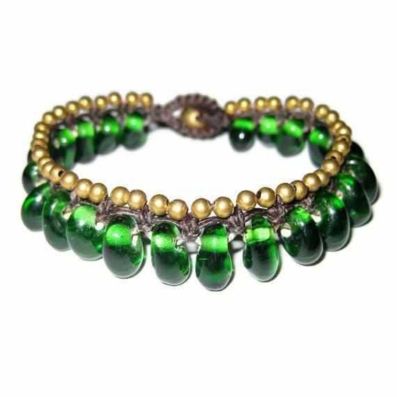 Bubble Glass Bead Adjustable Bracelet - Thailand Jewelry La Vie Bien Bubble Glass Bead Adjustable Bracelet - Thailand
