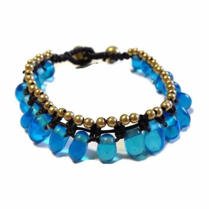 Bubble Glass Bead Adjustable Bracelet - Thailand Jewelry La Vie Bien Bubble Glass Bead Adjustable Bracelet - Thailand