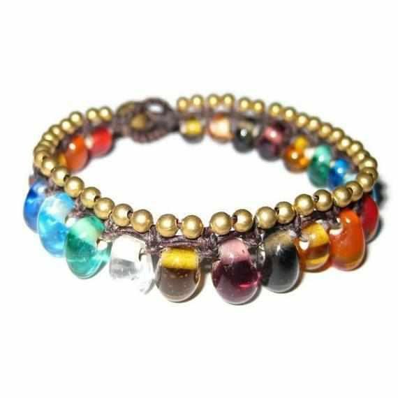 Bubble Glass Bead Adjustable Bracelet - Thailand Jewelry La Vie Bien Bubble Glass Bead Adjustable Bracelet - Thailand