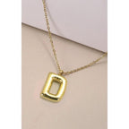 Bubble Shape Initials 18K Gold Plated Pendant Necklace | Alphabet Letter Charm Necklace by The Bullish Store