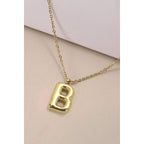 Bubble Shape Initials 18K Gold Plated Pendant Necklace | Alphabet Letter Charm Necklace by The Bullish Store