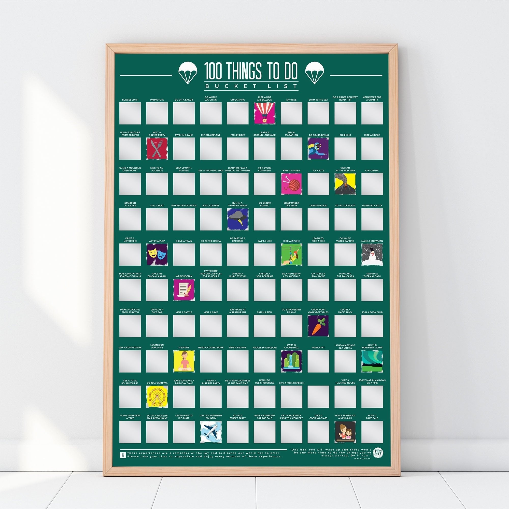 Bucket List Scratch Poster Decorative Home Accent La Vie Bien Bucket List Scratch Poster
