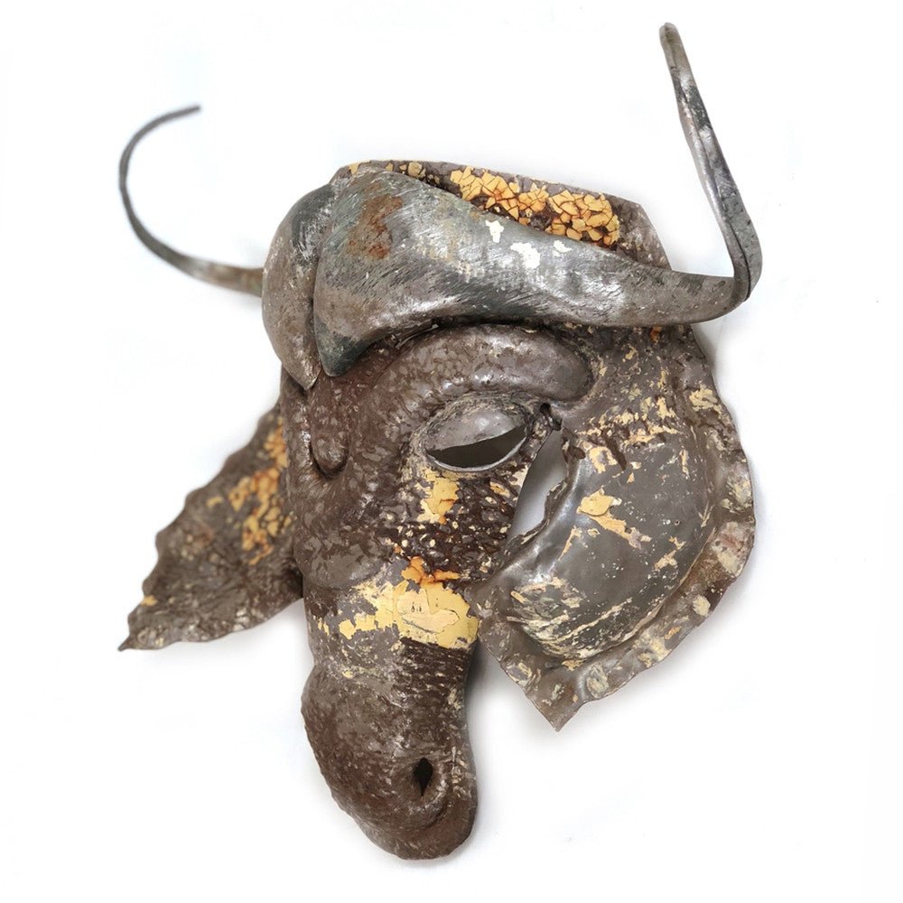 Buffalo Animal Mask - Recycled Metal Wall Art La Vie Bien Buffalo Animal Mask - Recycled Metal Wall Art