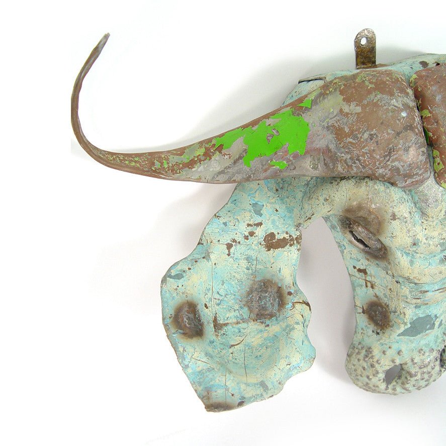 Buffalo Animal Mask - Recycled Metal Wall Art La Vie Bien Buffalo Animal Mask - Recycled Metal Wall Art