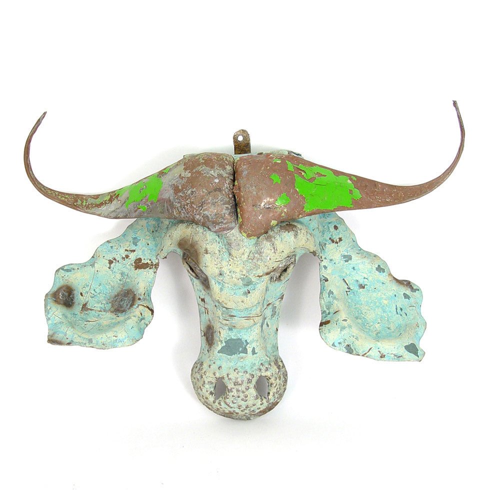 Buffalo Animal Mask - Recycled Metal Wall Art La Vie Bien Buffalo Animal Mask - Recycled Metal Wall Art