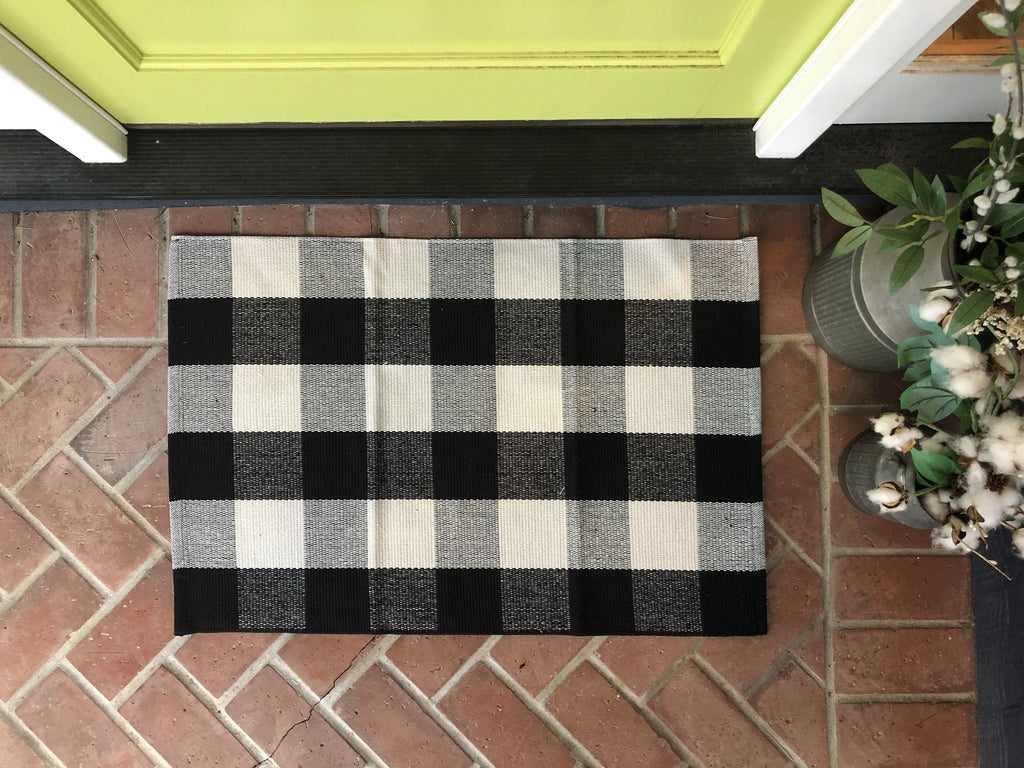 Buffalo Plaid Doormat Layering Rug by Nickel Designs Custom Doormats