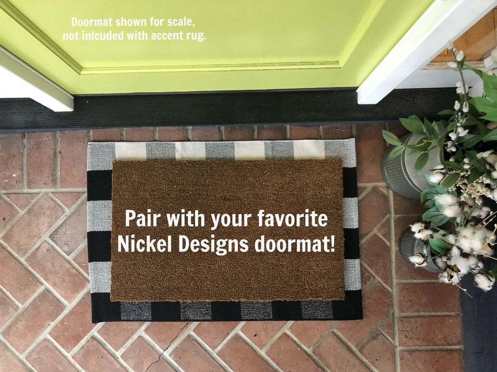 Buffalo Plaid Doormat Layering Rug by Nickel Designs Custom Doormats