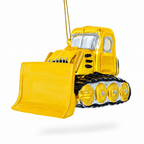 Bulldozer Glass Christmas Ornament Christmas Ornaments > Transportation La Vie Bien Bulldozer Glass Christmas Ornament